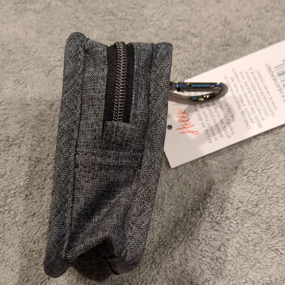 Lug Drizzle Mini Zip Storage Pouch - Heather Grey - NWT - Picture 5 of 6